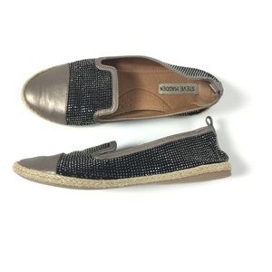 Steve Madden Womens Rubby Metallic Slip On Loafer